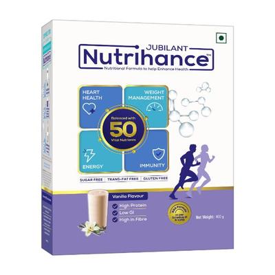 Jubilant Nutrihance Nutrition Powder - Vanilla Flavour 400 gm - Daily Health Drinks