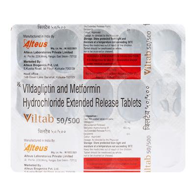VILTAB 50/500 Tablet 15's - Diabetes-Ant