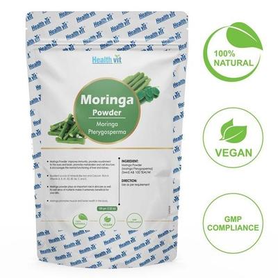HealthVit Natural Moringa Powder (Moringa Pterygosperma) 100 gm - Herbal Dietary Supplement