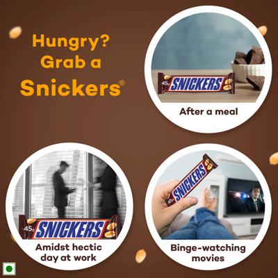 Snickers Peanut Chocolate Bar 45 gm - Nutritional Bars