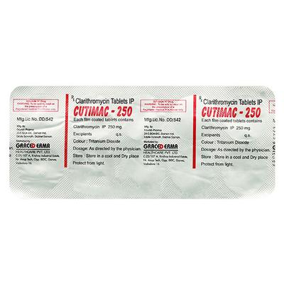 CUTIMAC 250 Tablet 10's - Bacterial Infections-Mac