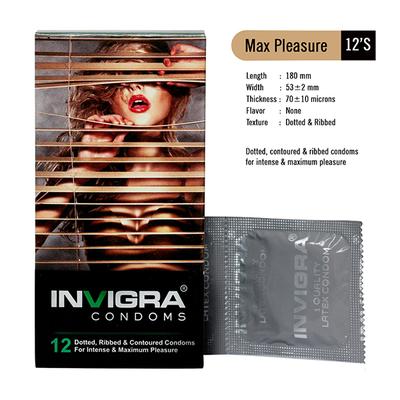 Invigra Max Pleasure Condom 12's - Plain/Flavoured Condoms