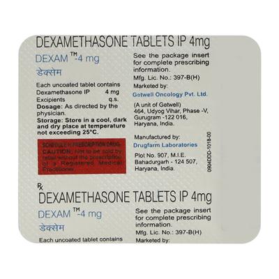 DEXAM 4mg Tablet 4's - Hormonal Therapy-Cor