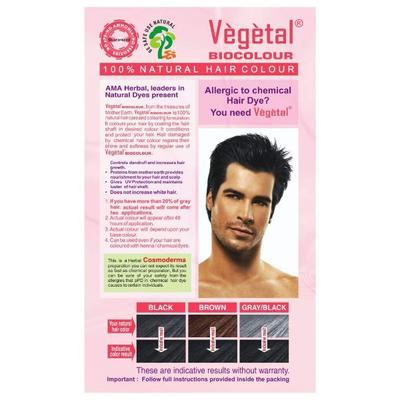 Vegetal Bio Colour Natural Hair Color - Soft Black 150 gm - Crème