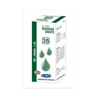 Dr.John's J 35 Migrane Drops 30 ml - Homeopathic Drops