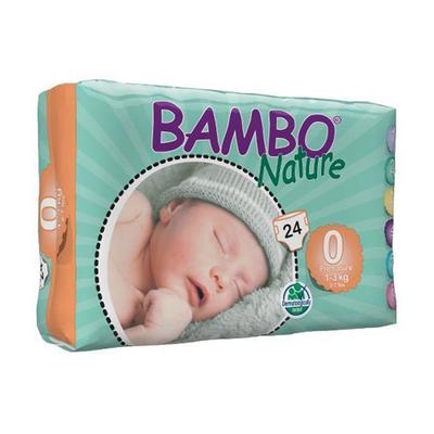 Bambo Nature Tape Diapers with Wetness Indicator - Premature (0) 144's - Diapers & Wipes