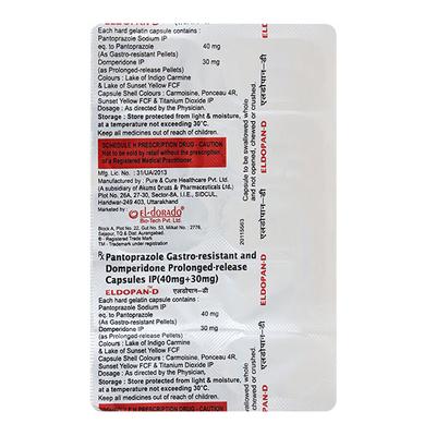 ELDOPAN D Capsule 10's - Ulcer/Reflux/Flatulence-Aaa