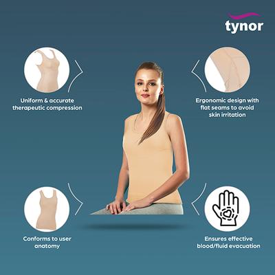 Tynor Compression Garment Vest (Sleeveless) - Normal (XXL) (I 83) - Abdomen/Neck/Arm/Elbow Supports