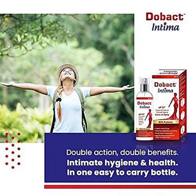 Dobact Intima Ph 3.5 with Prebiotic Hygiene Spray 60 ml - Intimate Care