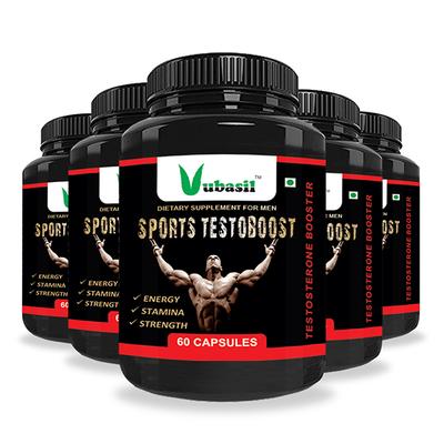 Vubasil Sports Testoboost Capsule (Pack of 5 x 60's) - Workout Essentials