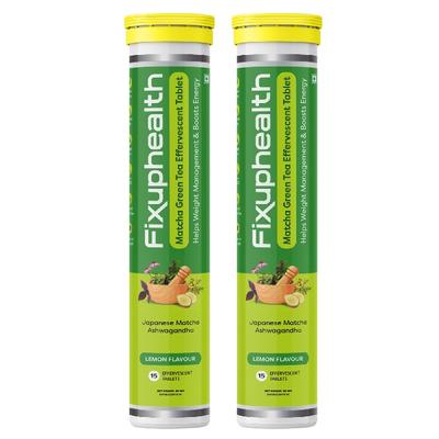 FixUpHealth Matcha Green Tea Effervescent Tablet - Lemon Flavour (Pack of 2 x 15s) 1's - Herbal/Green Teas