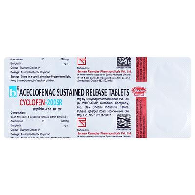 CYCLOFEN SR 200 Tablet 10's - Pain relief-Nsa