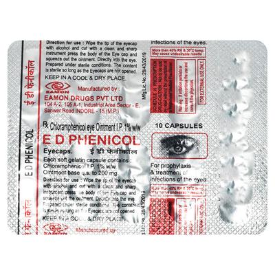 E D PHENICOL EYE Caps 10's - Eye Infections-Eaa