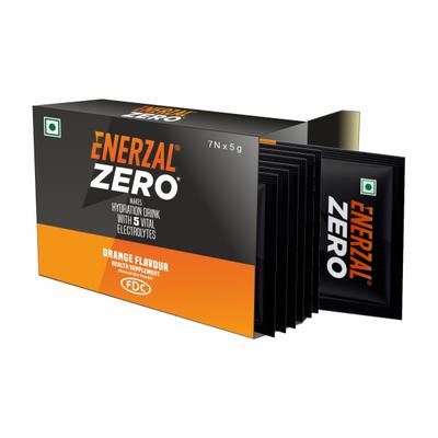 Enerzal Zero Hydration Drink Sachet - Orange 5 gm - Energy Drinks