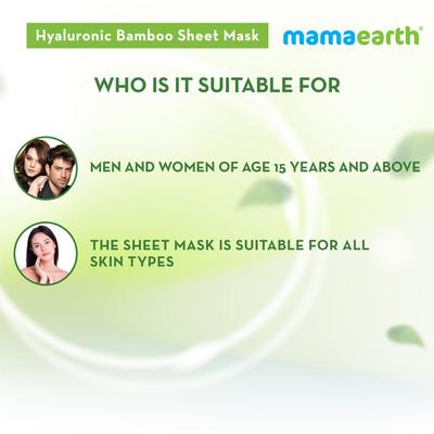 Mamaearth Bamboo Sheet Mask - Hyaluronic 1's - Masks & Peels