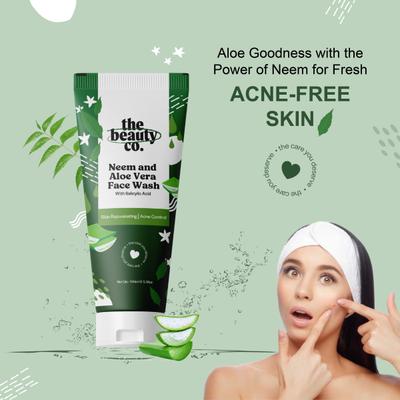 The Beauty Co. Face Wash - Neem And Aloe Vera 100 ml - Face Wash & Cleansers