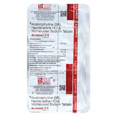 ACEMONT FX Tablet 10's - Asthma/COPD-Ast