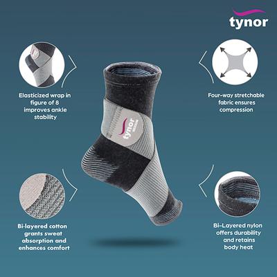Tynor Ankle Binder Xtra Large D01 1's - Ankle/Foot Supports