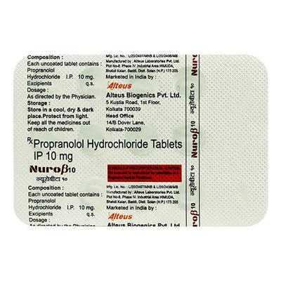 NURO BETA 10 Tablet 15's - Hypertension-Bet