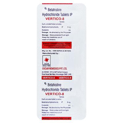 VERTICO 8 Tablet 10's - Vertigo-Ant