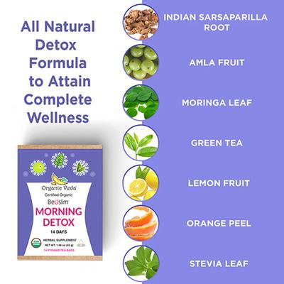 Organic Veda BeUslim Morning Detox Pyramid Tea Bags 14's - Speciality Medicines