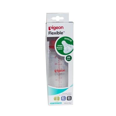 Pigeon Peristaltic Nursing Bottle Kpp Nipple (M) - Red 240 ml - Feeding & Nursing