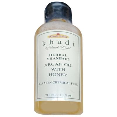 Khadi Natural Herbs Herbal Shampoo - Argan Oil with Honey 210 ml - Shampoos