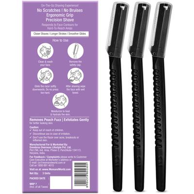 Mom & World ShaveRush Women Precision Face Razors 3's - Hair Removal Accessories
