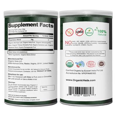 Organic Veda Moringa Max Powder 227 gm - Pure Herbs