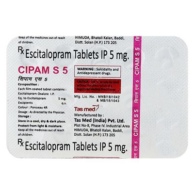 CIPAM S 5 Tablet 10's - Depression-Ant