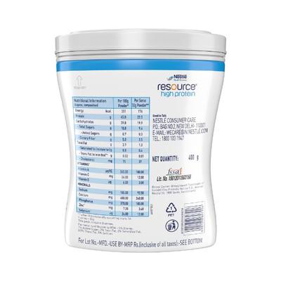 Nestle Resource High Protein Powder - Vanilla Flavour 400 gm (Pet Jar) - Protein Drink