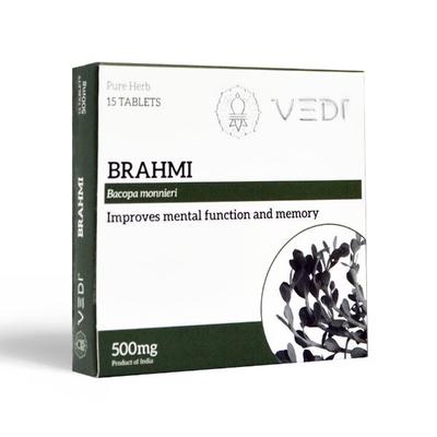 VEDI Brahmi 500 mg Tablet (Pack of 10 x 15's) - Pure Herbs