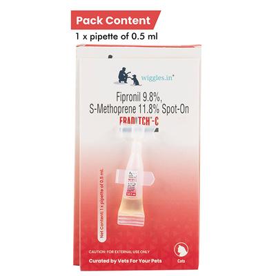 Wiggles Eraditch Spot On for Cats Fleas Ticks Remover Treatment Drops 0.5 ml - Pet Grooming