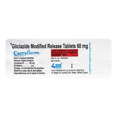 CARRYL MR 60mg Tablet 10's - Diabetes-Ant