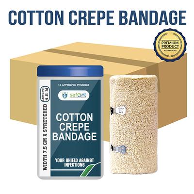 Safent Cotton Crepe Bandage (7.5 cm X 4.5 m) - Bandages