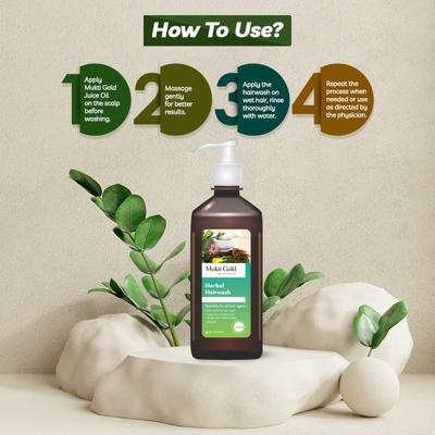 Axiom Mukti Gold Herbal Hairwash With Dispenser 400 ml - Shampoos