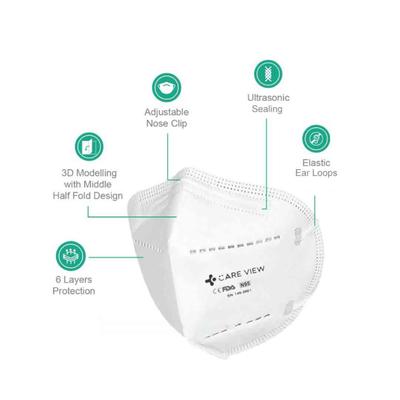 Care View N95 FFP2 Protective Face Mask (Adjustable) - Ear Loop 10's - Face Mask