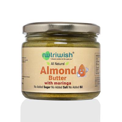 Nutriwish Almond Butter with Moringa 250 gm - Nutritional Bars