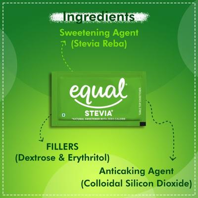 Equal Stevia Sweetener Sachet (Pack of 5 x 100's) 1's - Sugar Substitute