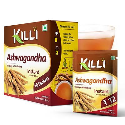 Killi Ashwagandha Instant Drink Sachet 10's - Green/Herbal Teas