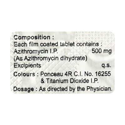 AZYSAFE 500 Tablet 5's - Bacterial Infections-Mac