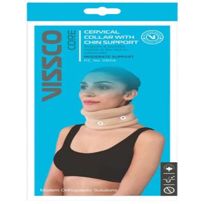 Vissco Core Cervical Collar with Chin Moderate Support (0301A) (XL) - Neck/Shoulder Supports