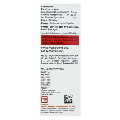 LECET AM Syrup 60ml - Cough And Cold-Cou