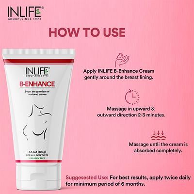 INLIFE B-Enhance Natural Breast Enhancement Cream 100 gm - Breast Care Creams