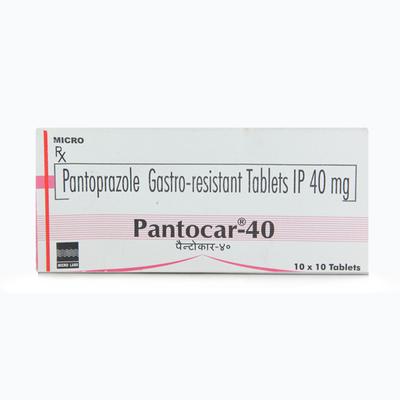 Pantocar 40mg Tablet 10'S - Ulcer/Reflux/Flatulence-Aaa
