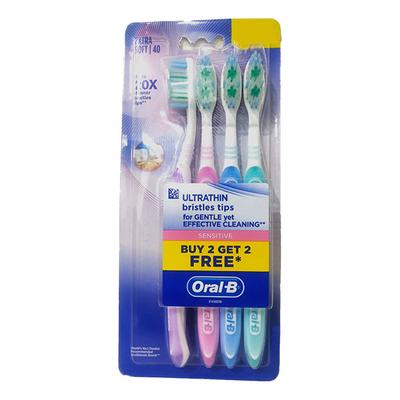 Oral-B Ultrathin Sensitive Toothbrush - Extra Soft (Buy 2 Get 2 Free) (N) - Toothbrushes