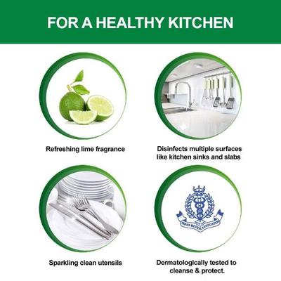 Dettol Healthy Kitchen Dish and Slab Gel - Lime Splash 750 ml - Others