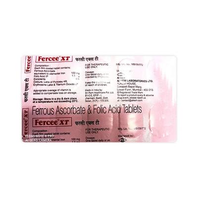 Fercee XT Tablet 10'S - Iron Supplement/Anaemia-Vma