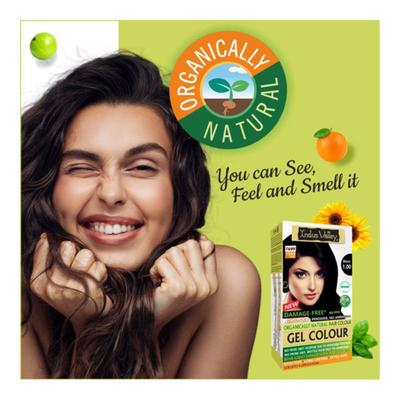 Indus Valley Organically Natural Gel Hair Colour Powder - Black 220 gm - Personal Care (Ayush)