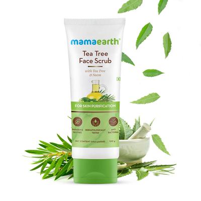 Mamaearth Face Scrub - Tea Tree 100 gm - Face Scrubs